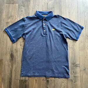 Bobby Jones Masters Polo Golf Shirt Navy Cotton Made in Italy Size S